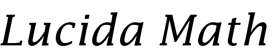 Lucida Math Std Italic Font Download Free